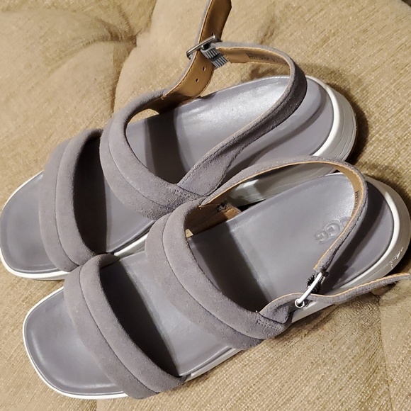 🍒UGG Lunnden Leather Sandals Soft Amethyst - Picture 3 of 15